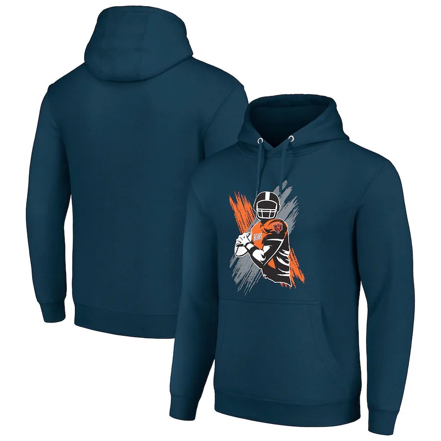 Men chicago bears blue NFL 2024 hoodie